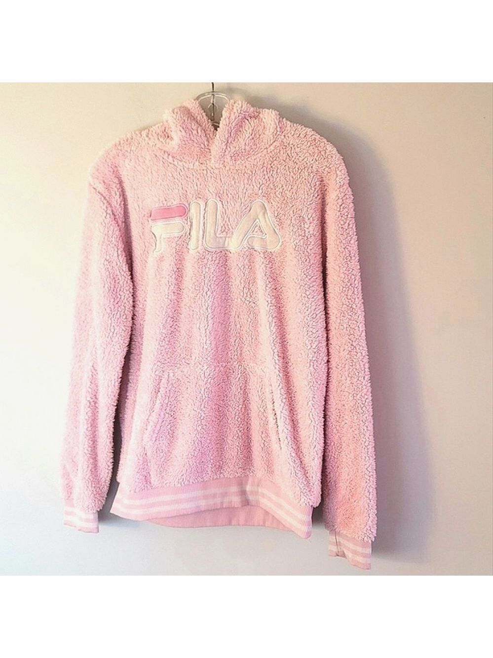 FILA Girls Pull-Over Fuzzy Hoodie Sweater Size XXL